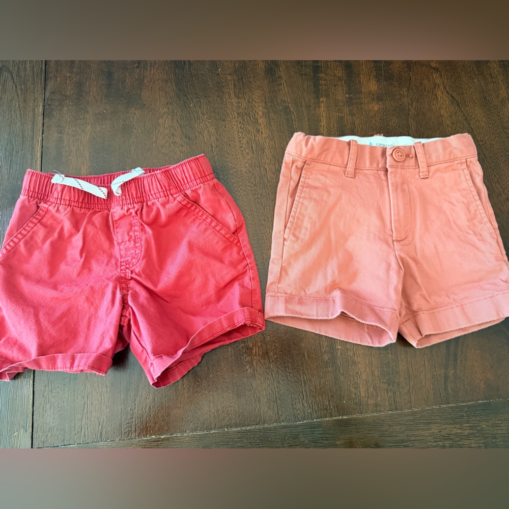 Two Toddler Boys Salmon shorts